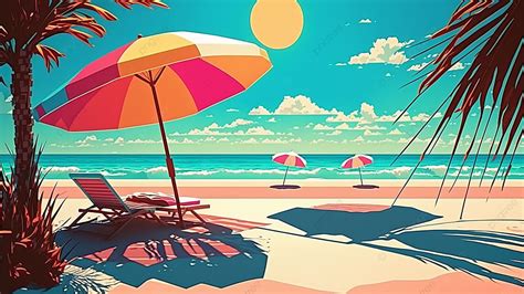 T Plage Parasol Loisirs Vacances Fond T Plage Parasol Image De