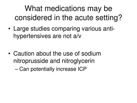 Ppt Blood Pressure Management In Acute Stroke Powerpoint Presentation