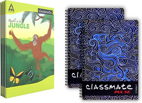 Classmate Notebook Unruled And Classmate Pulse Spiral Notebook 240 Mm