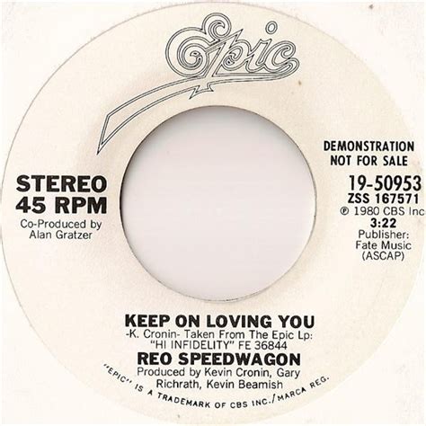 REO Speedwagon – Keep On Loving You (1980, Vinyl) - Discogs