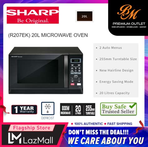 SHARP R207EK 20L MICROWAVE OVEN LED DISPLAY ENERGY SAVING MODE Lazada