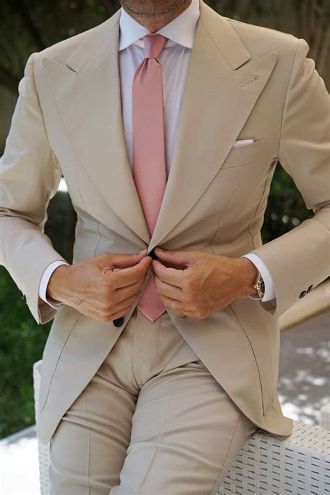 Dusty Blush Pink Twill Skinny Tie Wedding Slim Ties For Men AU