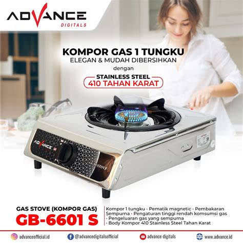 Advance Kompor Gas 1 Tungku Body Stainless Gb 6601 S Lazada Indonesia