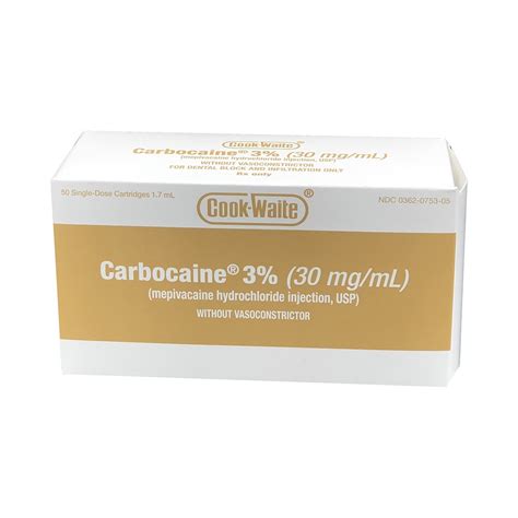 Anesthetics Carbocaine Septodont Dmr Supplies