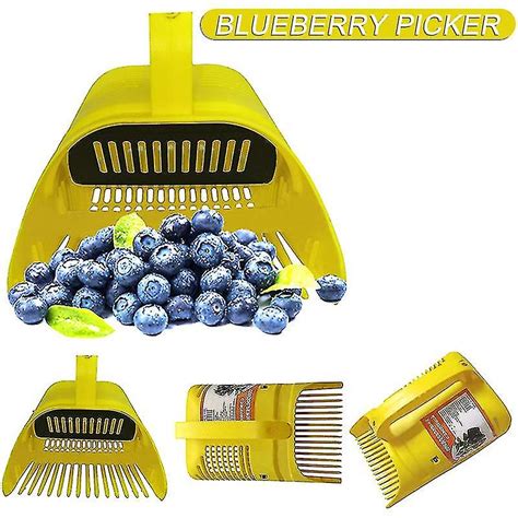 Plastic Berry Picker Tool Blueberry Rake Scoops With Ergonomic Handle