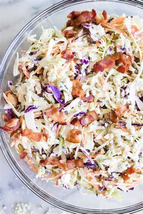 Blue Cheese Coleslaw With Bacon House Of Yumm