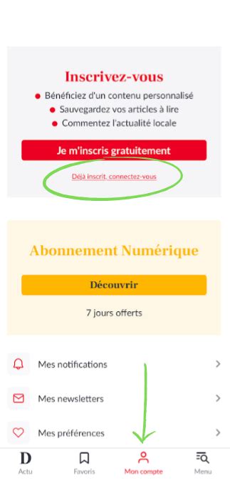 Comment me connecter à mon compte sur l'application
