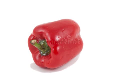 Pimenta De Bell Vermelha No Fundo Branco Imagem De Stock Imagem De