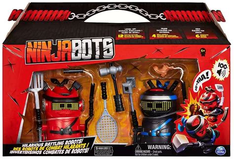 Ninja Bots Ninja Bots 2 Pack Red Black Spin Master Toywiz