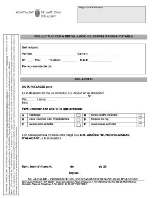 Completable En L Nea Santjoandalacant Autoritzaci Para La Instalaci N