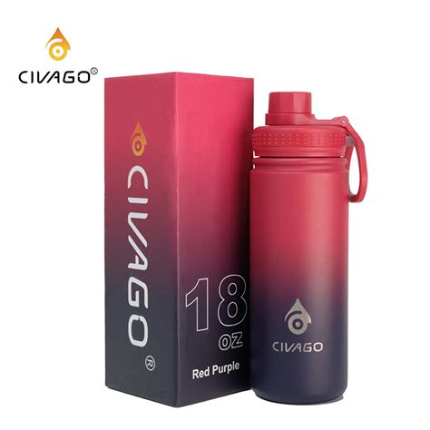 CIVAGO18oz 22oz 32oz 40oz Tumbler Wide Mouth With Cap Lid Vacuum