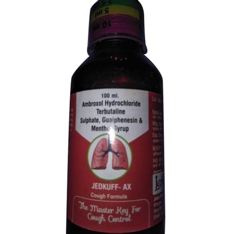 Plastic Brown Jedkuff AX Cough Syrup Bottle Size 100 Ml At Best Price