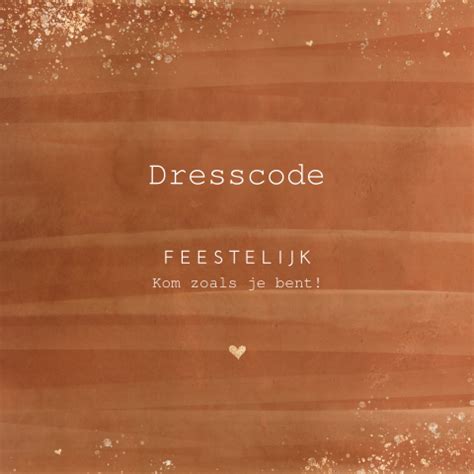 Dresscode Kaartje Roest Voor Bruiloft