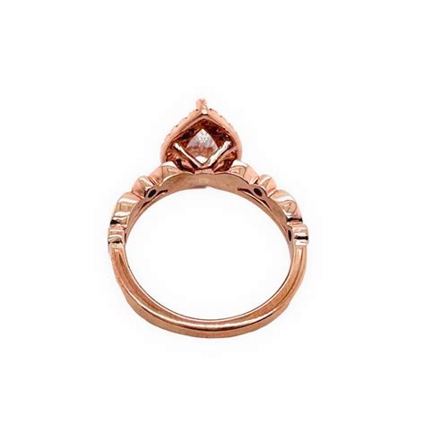 Robins Brothers Signature Pear Diamond 1 375tcw 14k Rose Gold