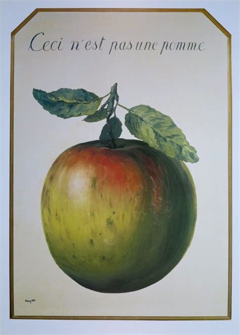 Rene Magritte Exhibition Poster Ceci N Est Pas Une Pomme This Is