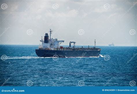 A Motor Tanker Sailing On The High Sea Royalty Free Stock Photography