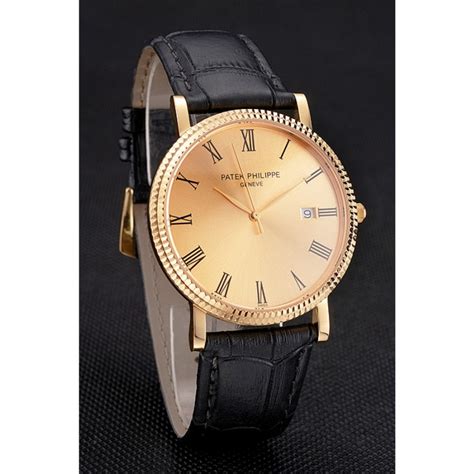 Patek Philippe Calatrava Gold Zifferblatt R Mische Ziffern Gerippte