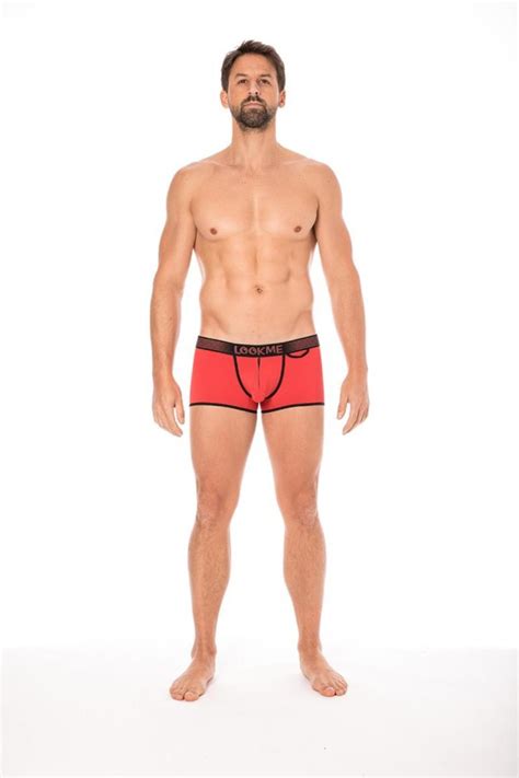 Roter Herren Boxer Slips Strings für IHN Club Hot Fashion