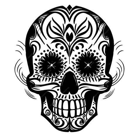 Fiesta Mexicana Día De Los Muertos Y Presenta Intrincados Diseños De Calaveras De Azúcar