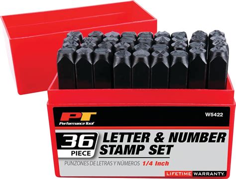 Amazon Performance Tool W5422 36 Piece Steel Letter Number