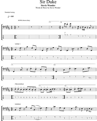 Sir Duke Sheet Music by Stevie Wonder | nkoda