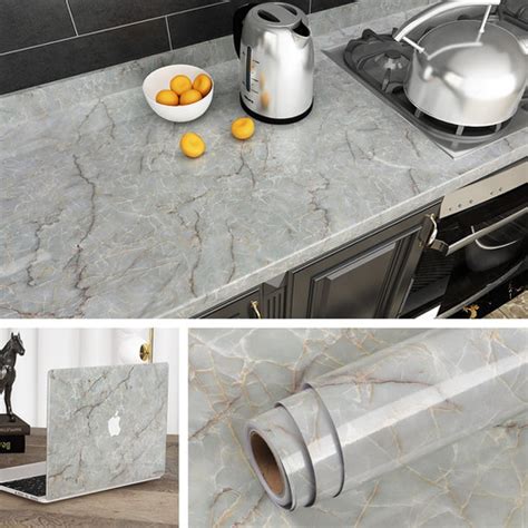 Jual Stiker Marmer Marble Glossy Pelapis Meja Dapur Anti Air Panas