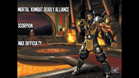 Mortal Kombat Deadly Alliance Scorpion Max Difficulty Youtube