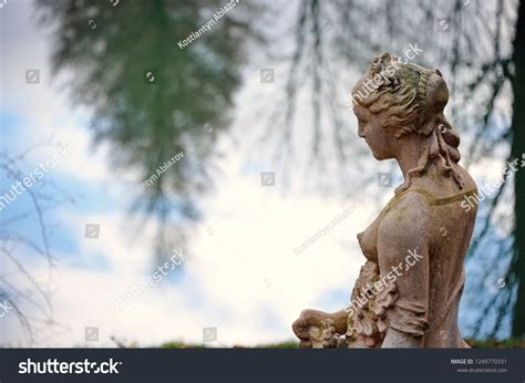 Stone Statue Beautiful Woman Naked Breast Stock Photo 1249770331 Shutterstock