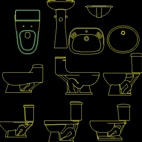 Bloques De Sanitarios Y Accesorios En AutoCAD Librería CAD