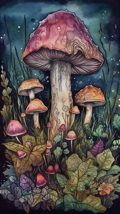 Ethereal Mushroom Space Illustration Artofit