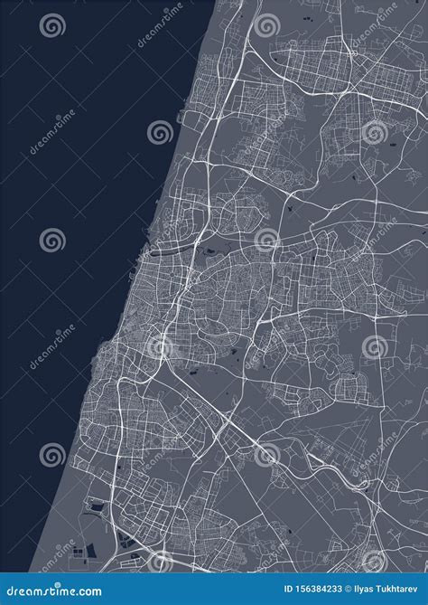 Mapa De La Ciudad De Tel Aviv Yafo Tel Aviv Jaffa Israel Stock De