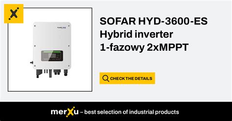 Sofar Solar Sofar Hyd Es Hybrid Inverter Fazowy Xmppt Sof