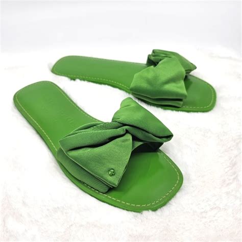 Kate Spade Shoes Kate Spade Green Bikini Slide Sandals B Poshmark