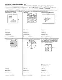 Geometry Probability Worksheet By Teach Simple Worksheets Library