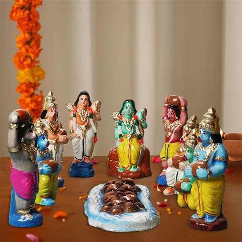 Buy Puja N Pujari Ramar Setubridge Navaratri Golu Dolls Set Online At