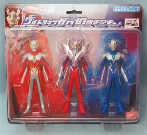 Bandai Ultra Hero Series Ex Ultraman Zero Th Anniversary Set