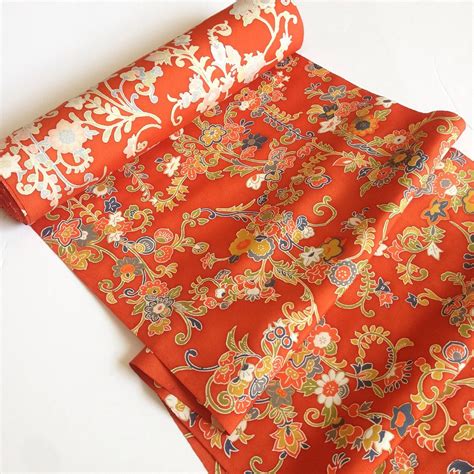 Japanese Silk Kimono Fabric Japanese Kimono Fabric Silk Vintage Pattern ...