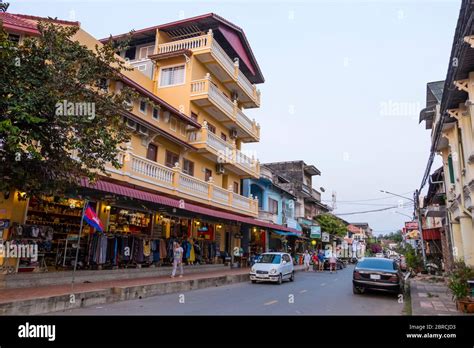 Old Market Street Old Town Kampot Cambodia Asia Stock Photo Alamy