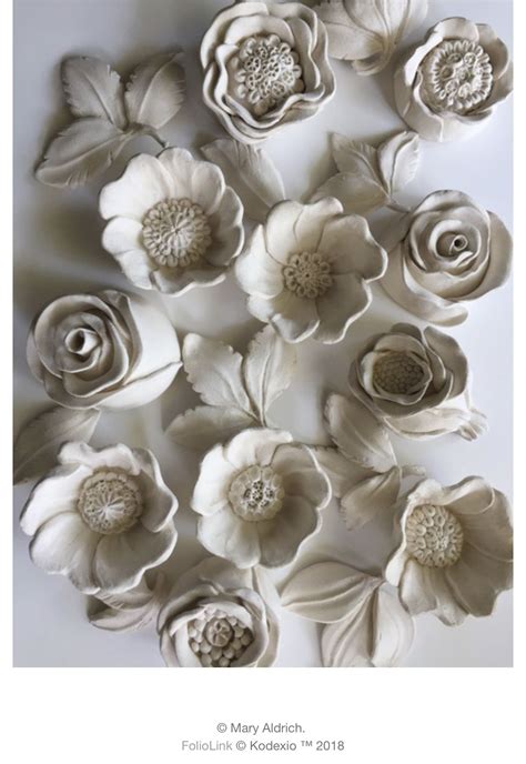 Handmade Ceramic Flowers Wall Art
