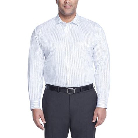 Mens Big And Tall Van Heusen® Stretch Big Fit Dress Shirt Water Boscovs