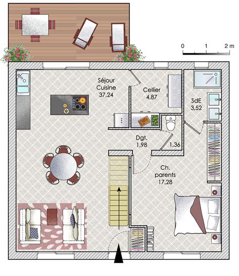 Plan De Maison Une Maison L Architecture Compacte Faire