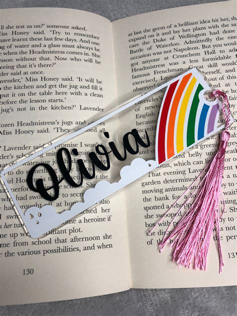 Personalised Rainbow Bookmark Custom Bookmark T For Etsy Uk