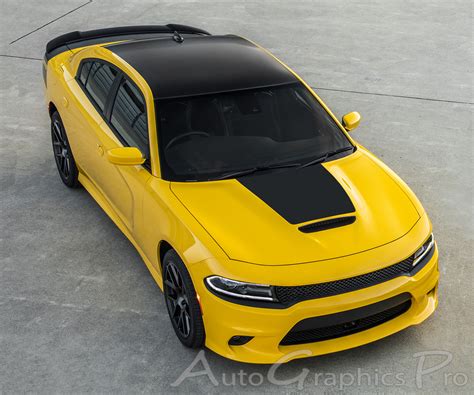 2015 2021 Dodge Charger Hood Stripe Vinyl Graphic Decals Hood 15 Hemi