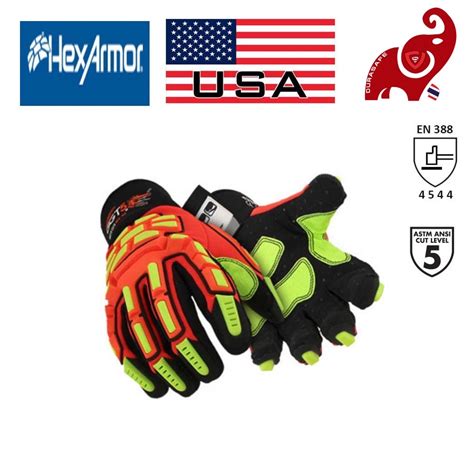 Hexarmor 2021 Rig Lizard Oil And Gas Industry Impact Cut And Puncture Resistant Glove Yellow