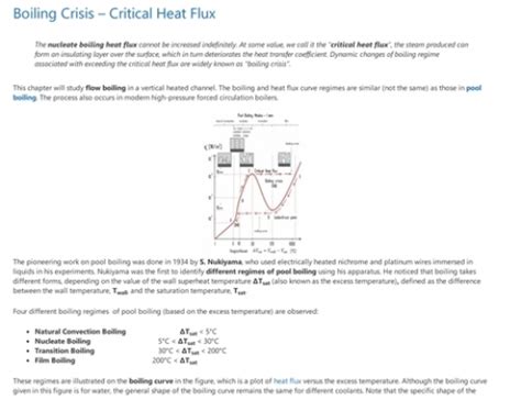 Boiling Crisis Critical Heat Flux Definition Nuclear Power