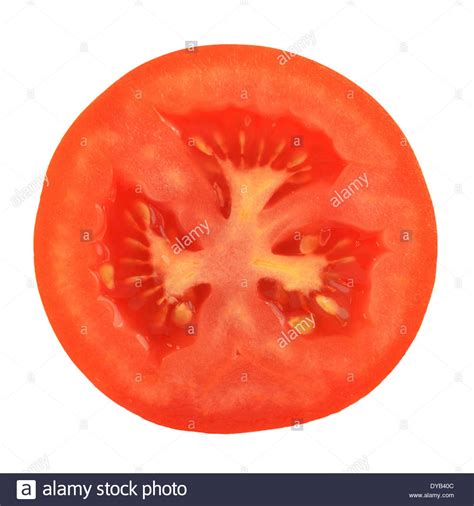 Tomato Slice Isolated On White Background Stock Photo Alamy