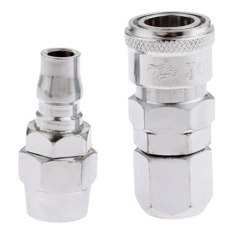 2pcs Pneumatic Fitting Quick Release Female Coupler And Male Bayonet Connectors Fittings For 12