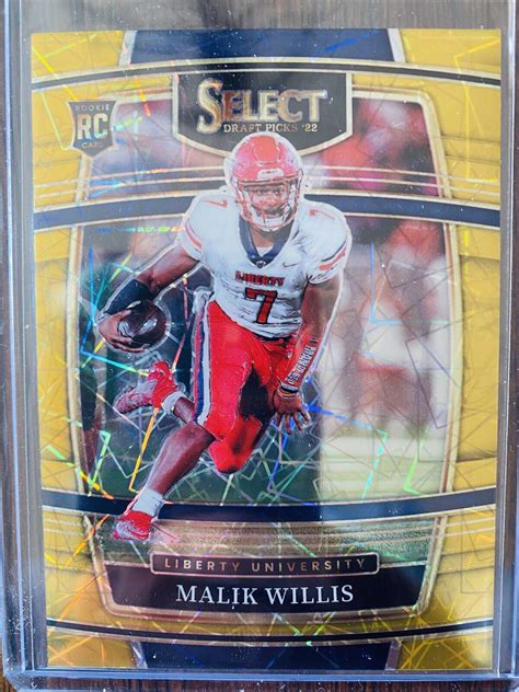 Panini Select Draft Picks Gold Lazer Prizm Malik Willis Rookie