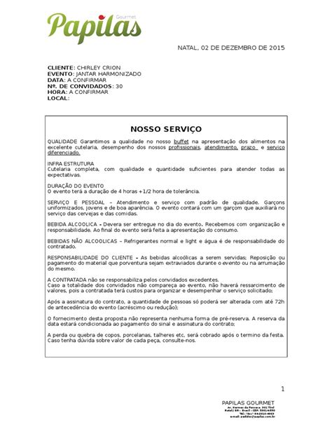 proposta de buffet  qualidade negocios comidas  bebidas