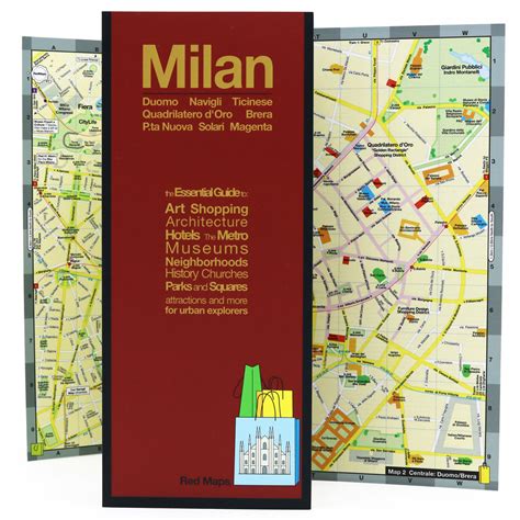 Milan City Center Attractions Map Red Maps